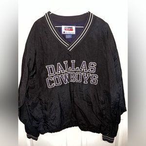 Vintage 90s NFL Dallas Cowboys Pullover Windbreaker Sweater PRO LINE NFL size L